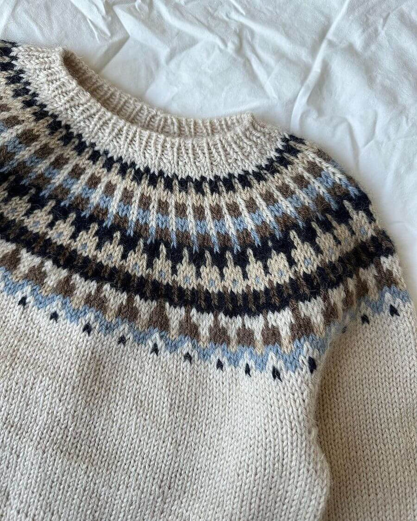 Closeup af lys Celeste Sweater Junior