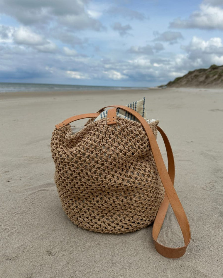 Læderstropper til French Market Bag - Natur