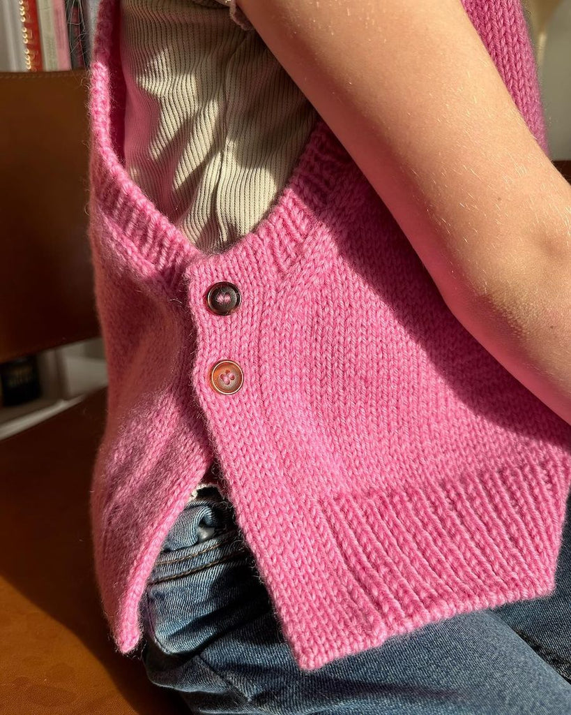 Detaljebillede af pink Lulu Slipover Junior 