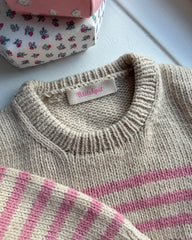 Lyon Sweater med Petiteknit label i farven bubblegum