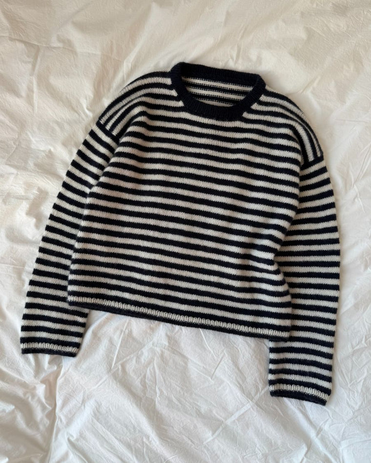 Blå og bordeaux Olga Blouse