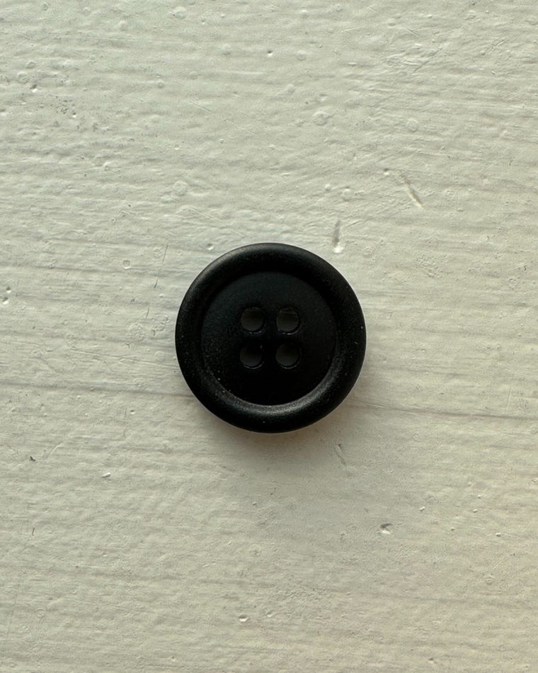 Knapper af galalit Ø18 mm - Sort - 8 stk.