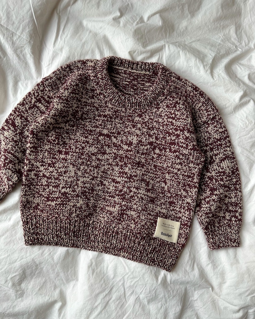 Liggebillede af bordeaux Melange Sweater Junior 