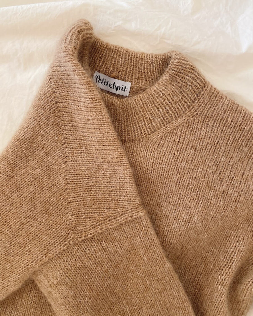 Detaljebillede af beige Oslo Sweater 